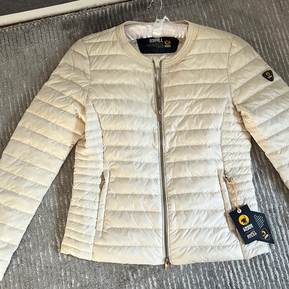 Down jacket from prestigious Italian brand S
